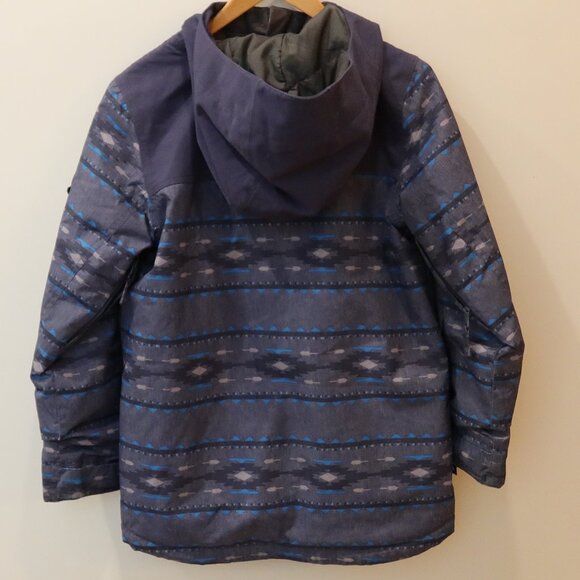 BURTON DRYRIDE jacket boys M snowboard ski blue Aztec waterproof outdoor hiking - Picture 3 of 11